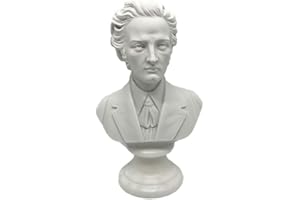 GINGERSHOPONLINE Bust Statue Design: Chopin - Reproduction Bust, Marble and Resin Sculpture - Approx. 5.9", 12.3oz - Tuscan Product, Design Made in Italy - Idea Gift Home