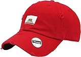 KBSV-048 RED California Republic Flag Vintage Dad Hat Baseball Cap Polo Style Adjustable