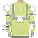 SHORFUNE High Visibility Sweatshirt with Pocket and Reflective Strips, Yellow, Meets ANSI/ISEA Standards, XL