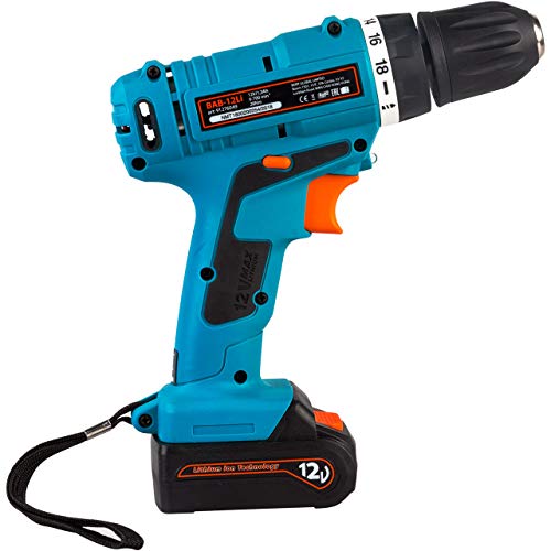 Bort BAB-12Li - Akku-Bohrmaschine, Bohrschrauber mit 1x 12V, Lithium-Ionen-Akku mit Stromkapazität von 1,3 Ah, Schnell-Ladegerät, 1 Gang 28 Nm, 700 UpM, Ergonomisches Gehäuse, inkl. LED-Arbeitslichts – Bild 2