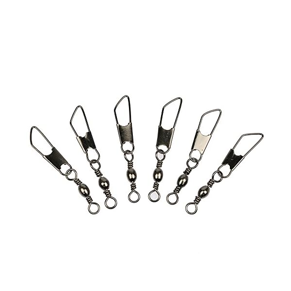 SHELURE-Fishing-Line-to-Hook-Clip-Connector-Swivels-20-75LB-Pack-of-100