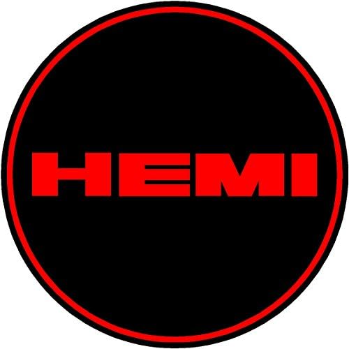 Hemi Black and Red Replacement Decal Sticker 6 Piece Set (3.5")