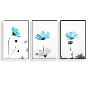 3 Piece Canvas Wall Art for Living Room, Bedroom Green Plants Framed Canvas Prints for Home Decoration Ready to Hang - 16"x24"x3 Panels