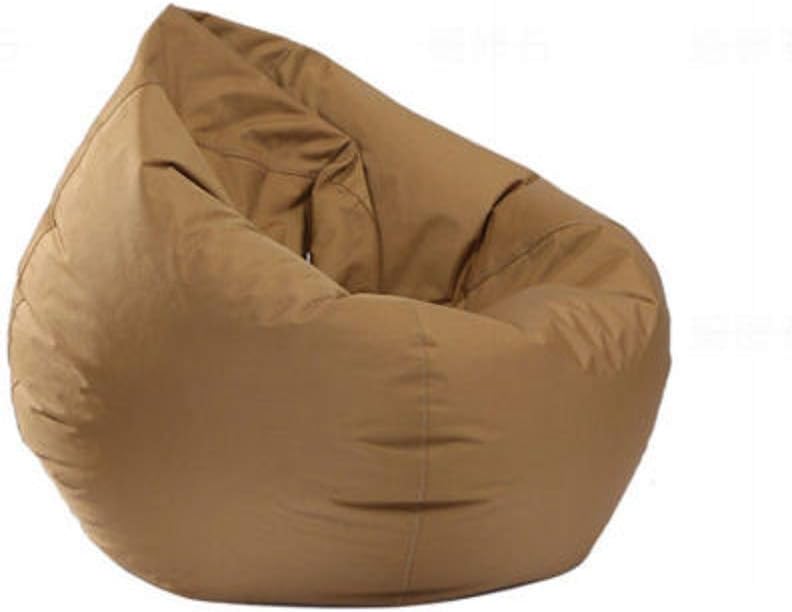 Mekysd Home Soft Lazy Sofa Cozy Single Chair Durable Furniture Unfilled Lounge Bean Bag (Khaki)
