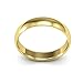14K Yellow Gold men's and women's plain wedding bands 4mm comfort-fit light