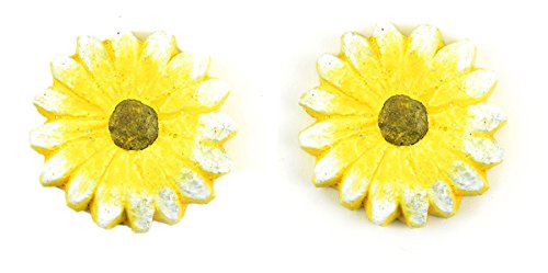 Touch of Nature 2-Piece Miniature Garden Stepping Stones Sunflowers, 1.5-Inch