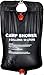 Solar Shower Bag, Solar Heated Camping Surf Shower (Black-20L/5Gallon)