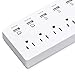 FlePow 6-Outlet Power Strip 1625W/13A 5.9ft Cord Home/Office Surge Protector with 6 USB Charging Ports (5V/2.4A*2 and 5V/1A*4) for Smartphones and Tablets