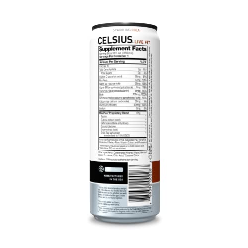 CELSIUS Fitness Energy Drink 12 Fl Oz, Sparkling Cola (Pack of 12