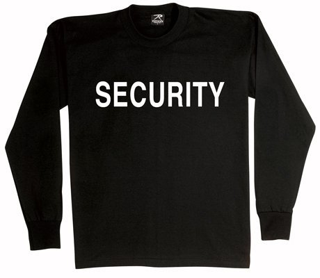 Rothco 2-Sided L/S T-Shirt/Security, Black, Small