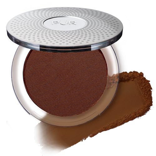 PUR Beauty 4-in-1 Pressed Mineral Makeup Powder Foundation with SPF 15 – Concealer & Finishing Compact Pressed Powder for Face – Buildable Medium to Full Coverage Foundation Powder (Truffle)