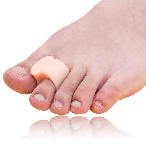 Skyfoot\'s Toe Separator for Bunion - Overlapping Toe Spreader Gel Toe Spacer Pack of 6 (Beige)