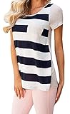 Chellysun Women's Summer Casual Short Sleeve T-shirt Top Tee Blouse