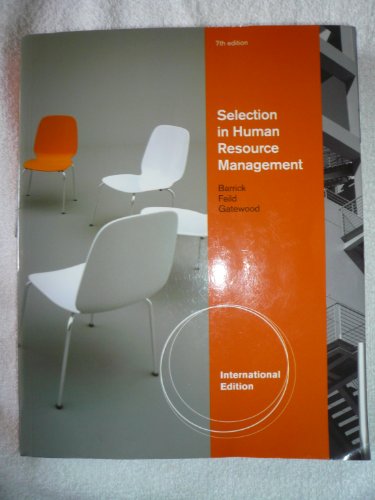 Selection in Human Resource Management 7th Edit... 0538475544 Book Cover