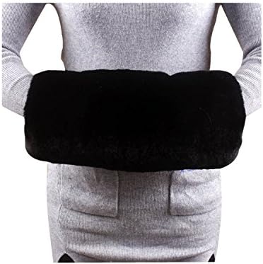 Bridal Warm Black Faux Fur Hand Muff Handmade For Winter Wedding Party
