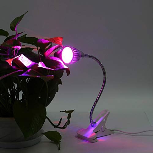 Wrighteu LED Plant Grow Light 5W Full Spectrum Grow Plant Lamp Adjustable 360 Degree Flexible for Indoor Plant Hydroponic Plant Garden Flowers UK