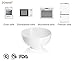 DOWAN 12OZ Porcelain Bowls - 8 Packs, White