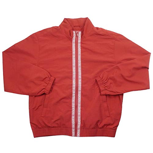 supreme classic logo taping track jacket red