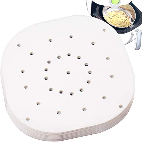 Square perforated parchment paper for Air Fryer, Pans, Bamboo Steamer