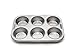Fox Run 4867 Muffin Pan, 6 Cup, Stainless Steel