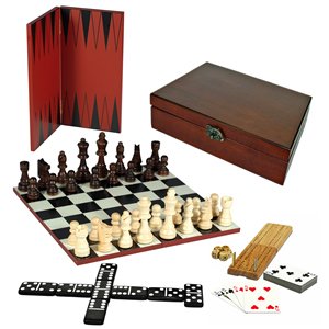 image for Wood Expressions WE Games 7-Games-in-1 Combination Game Set - Chess, C