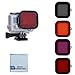 eCostConnection Filter Kit for GoPro HERO3+, HERO4 (Standard Housing), Hero 4 / Hero 5 Session Cameras. Red, Purple, Orange. Gray Colors. Scuba Green Water, Scuba Tropical Water, ND & Warming Filters