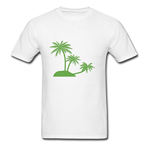 2016 Classic Men's Palm White Cotton T-Shirt from Angel(M)