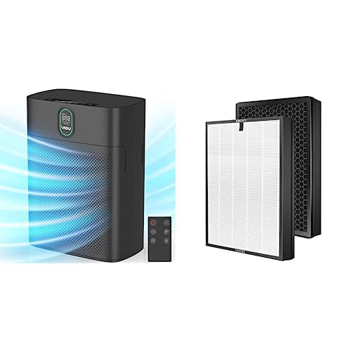 YIOU Air Purifier M1, Midnight Black & YIOU Air Purifier M1 HEPA Air Replacement Filters, Original