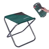 Ultralight Portable Folding Camping Stool for Outdoor Fishing Hiking Backpacking Travelling Outdoor Little Stools (12"x10.2"x12",OD)