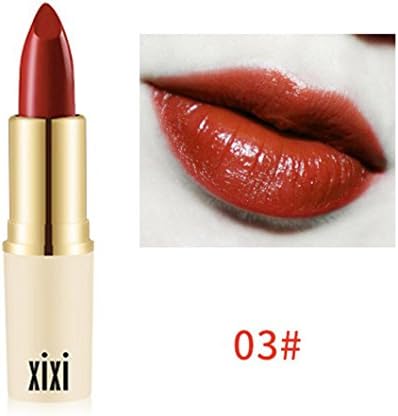 Yeefant Moisturizing Lasting Non Marking Fashion Red Bean Paste Lipstick Cosmetics Women Sexy Lips Matte Lasting Lip Gloss Party(03)
