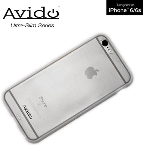 Avido iPhone 6/6s Case Ultra Slim Series Full-Body Hybrid iPhone Case for Apple (4.7-Inch) Flexible TPU Matte Bumper + Clear Hard Back Panel (Premium Quality) โ Retail Packaging (White)