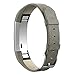 SWEES Genuine Leather Bands Compatible with Alta & Alta HR, Genuine Leather Band with Buckle Replacement Wristband Small & Large Women Men, Silver, Gold, Black, Brown, Pink, Grey