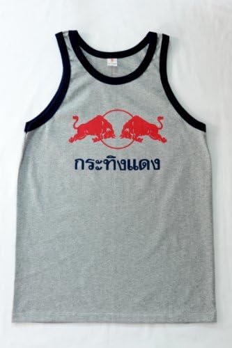 Red Bull Tank Top in Thai Wording Design - Gray (Size L)