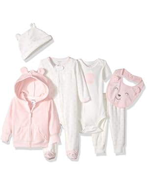 Girls' 6-Piece Terry Cardigan and Sleep and Play Set