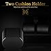 floureon Automatic Watch Winder for Two Watches Dual Watch Winder, Wooden Winder Box Display Double with Two Cushion Holders for Automatic Watches Compact Design Noise-Isolating (Black)