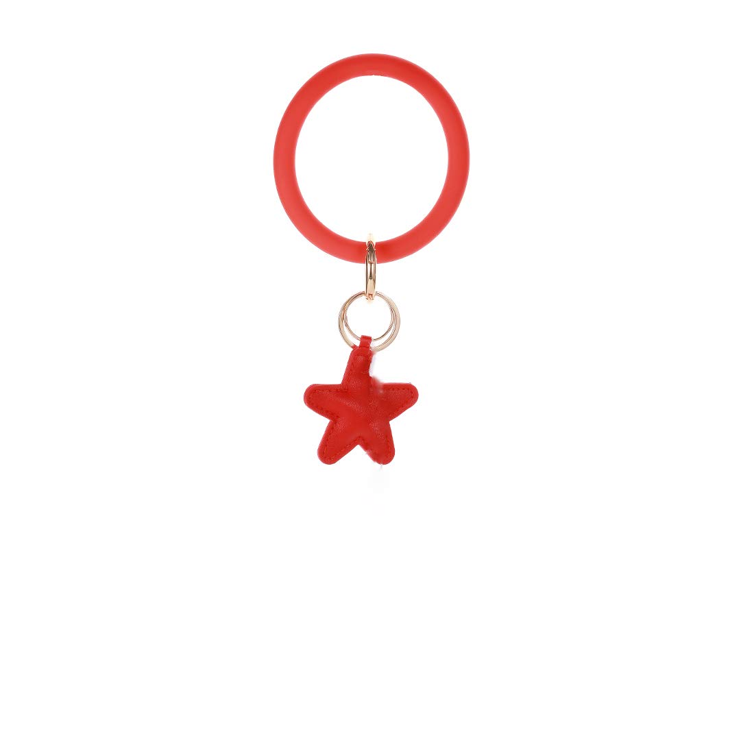 Wristlet Keychain Keyring Bracelet Bangle - Round Circle Key Ring Bracelet Leather Tassel Bracelet Holder For Women Girls
