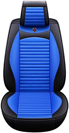 TLMY Car Seat Cover Four Seasons Pad Compatible Airbag Seat Cover Waterproof Front And Rear 5 Seat Full Set Of Universal Leather Car Seat Cover (color : Blue)