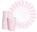 Paper Eskimo 12-Pack Party Plates, Marshmellow Pink
