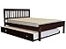 Bedz King Mission Style Full Bed with a Full Trundle, Cappuccino