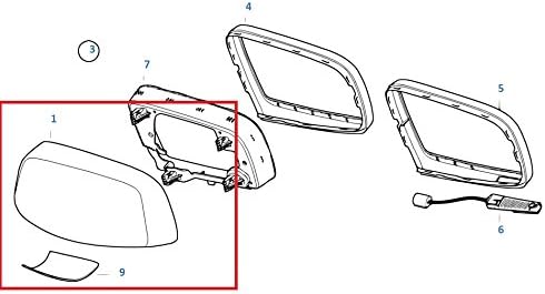 Painted or Primed BMW Right Side Mirror Cover E60 E63 5 &amp; 6 Series 2001 - 2007 (Sparkling Graphite Metallic A2)