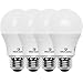Great Eagle 100W Equivalent LED Light Bulb 1600 Lumens A19 3000K Bright White Non-Dimmable 14-Watt UL Listed (4-pack)