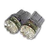 TuningPros LEDRS-T20-A15 Rear Signal LED Light Bulbs T20 Wedge, 15 LED Amber 2-pc Set