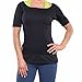 Zaggora HotTop Slimming Neoprene Weight Loss Tshirt, Womens, Black, Medium