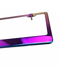 Soporte para marco de matrícula de acero inoxidable Neo Chrome T304, soporte frontal o trasero con tapón de rosca de metal, Neo cromo