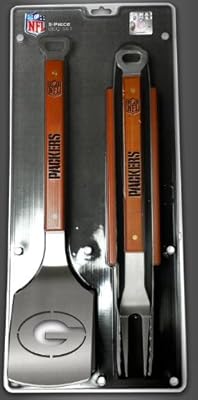 Green Bay Packers 3-Piece Set Sportula Set Grilling Tailgating Tools NFL Spatula