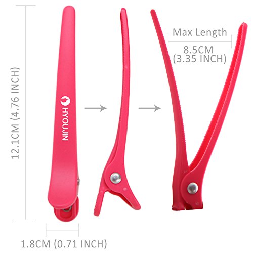 HYOUJIN 5in1 6ps Pink Professional Hair Styling Comb Set kit Beard Comb kit set & Heat-resistance w/Cutting Comb + Wide tooth comb + Pintail comb + 2 Hair Clips & Felt Pouch - Thumbnail 7