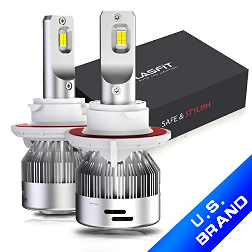 LASFIT 9008/H13 LED Headlight Bulbs 7600lm 6000k 72w Xenon White LED Headlight conversion kits- High/Low Beam 360 Degree Adjustable Beam Angle