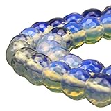 JARTC Faceted Opal Gemstone Loose Beads Round 12mm Crystal Energy Stone Healing Power for Jewelry Making
