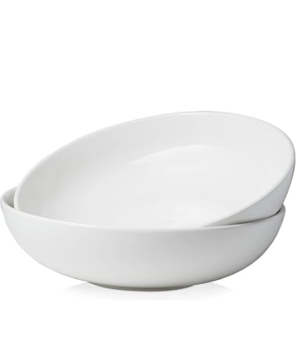 DOWAN Assiettes Rectangulaires Blanches - Lot De 4 - 24,6 Cm - Vaisselle Élégante Pour Tous Les Plats