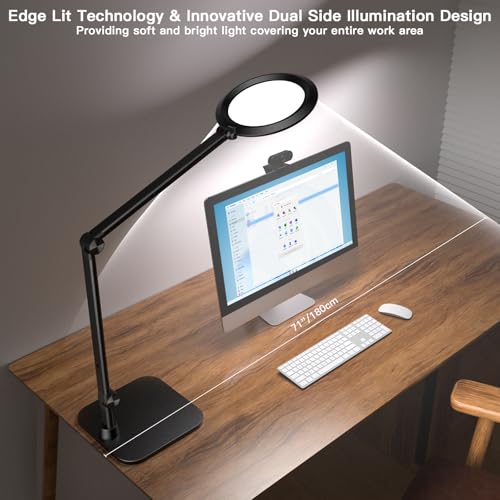 VERSKI 18W LED Desk Lamp with Remote Control for Video Conferencing Zoom Light Daytime Desk Lamp Adjustable Brightness Color Temperature Table Lamp